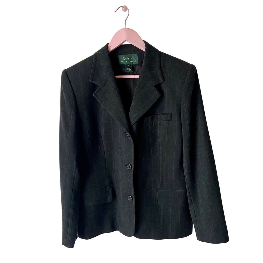 Ralph Lauren Vintage Wool Dark Gray Blazer